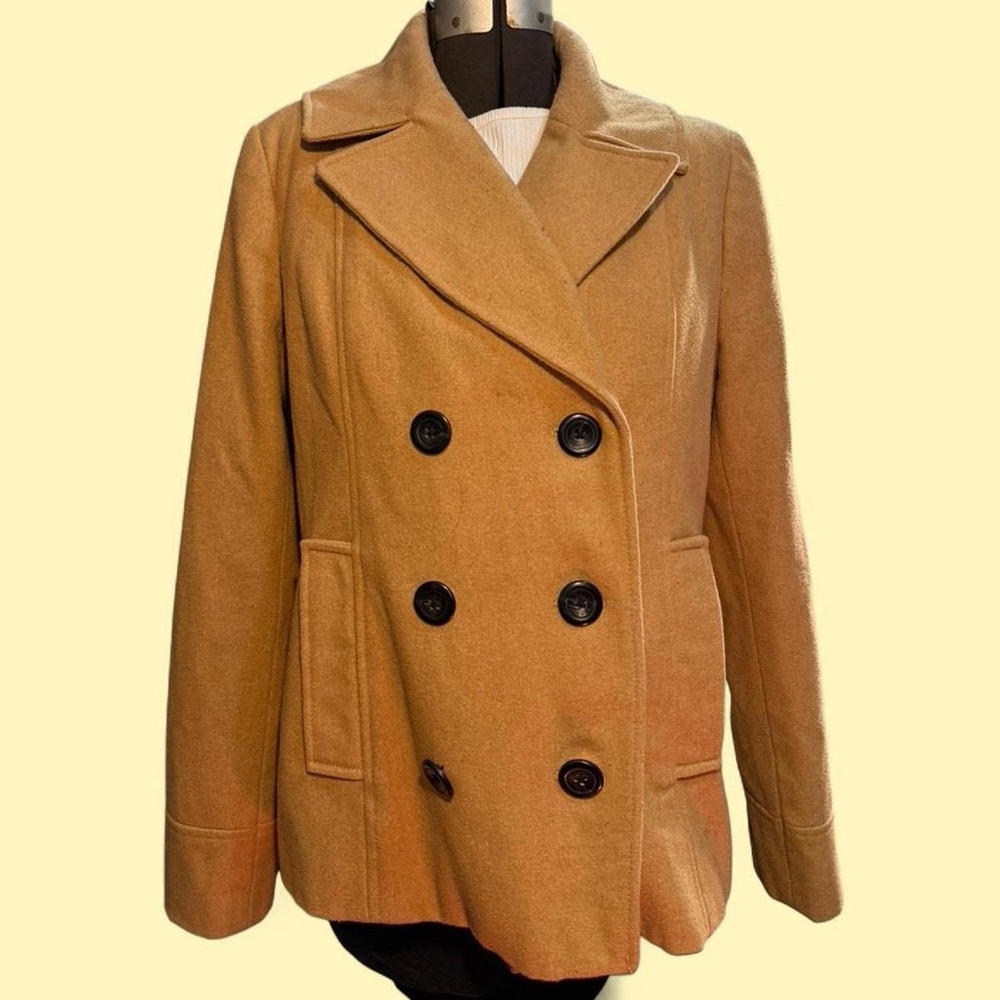 Merona Women's Camel Double-Breasted Pea Coat